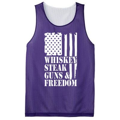 Whiskey Steak Guns & Freedom Mesh Reversible Basketball Jersey Tank