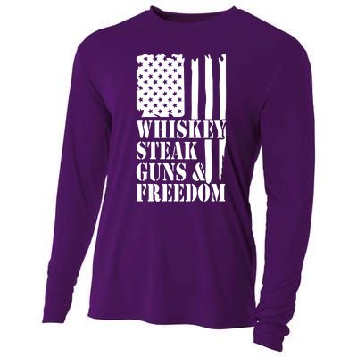 Whiskey Steak Guns & Freedom Cooling Performance Long Sleeve Crew