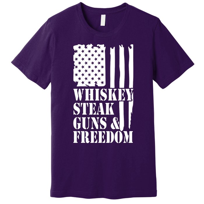 Whiskey Steak Guns & Freedom Premium T-Shirt