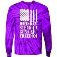 Whiskey Steak Guns & Freedom Tie-Dye Long Sleeve Shirt