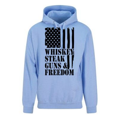 Whiskey Steak Guns & Freedom Unisex Surf Hoodie