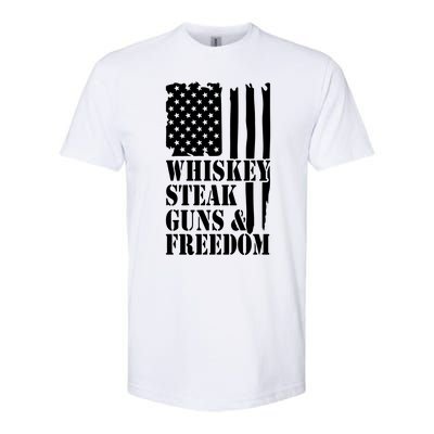 Whiskey Steak Guns & Freedom Softstyle CVC T-Shirt