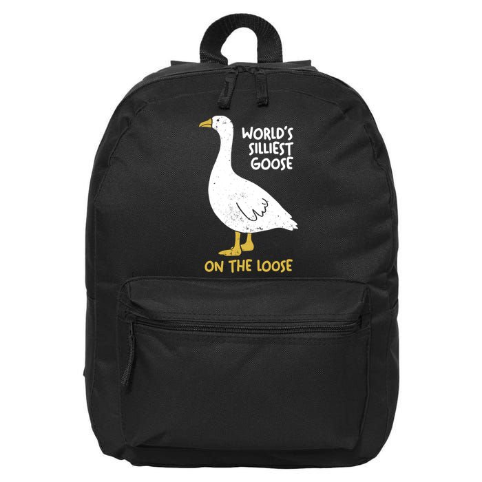 Worlds Silliest Goose On The Loose 16 in Basic Backpack