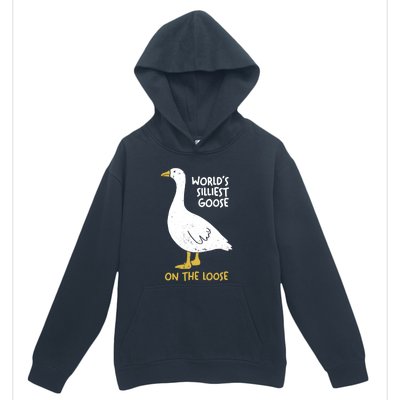 Worlds Silliest Goose On The Loose Urban Pullover Hoodie