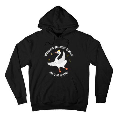 Worlds Silliest Goose On The Loose Funny Hoodie