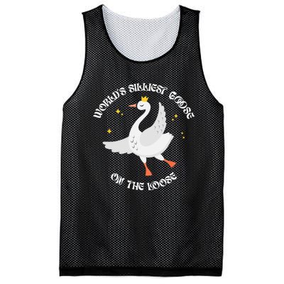 Worlds Silliest Goose On The Loose Funny Mesh Reversible Basketball Jersey Tank