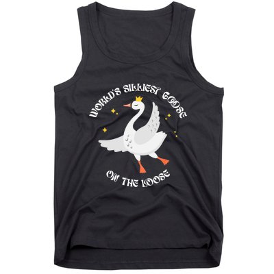 Worlds Silliest Goose On The Loose Funny Tank Top