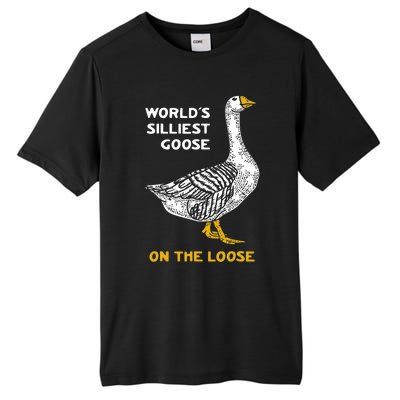 Worlds Silliest Goose On The Loose Tall Fusion ChromaSoft Performance T-Shirt