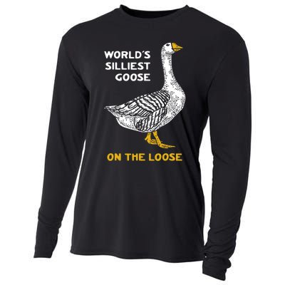 Worlds Silliest Goose On The Loose Cooling Performance Long Sleeve Crew