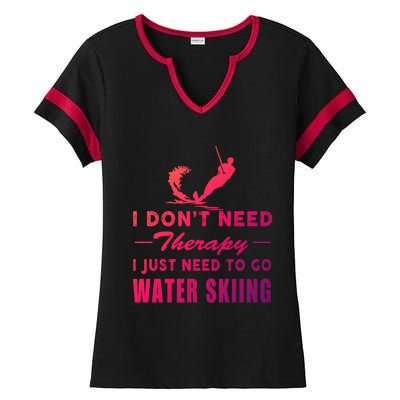 Water Skiing Great Gift I Just Need To Go Water Skiing Gift Ladies Halftime Notch Neck Tee