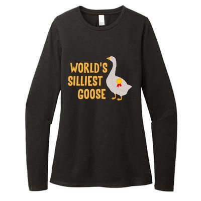 WorldS Silliest Goose Womens CVC Long Sleeve Shirt