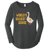 WorldS Silliest Goose Women's Perfect Tri Tunic Long Sleeve Shirt