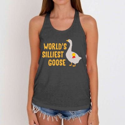 WorldS Silliest Goose Women's Knotted Racerback Tank