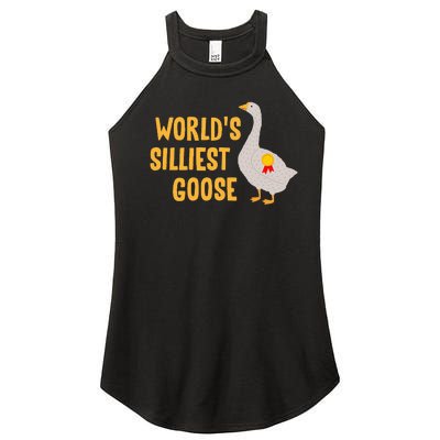 WorldS Silliest Goose Women’s Perfect Tri Rocker Tank