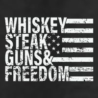 Whiskey Steak Guns And Freedom Pro America 7 Panel Mesh Trucker Snapback Hat