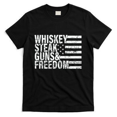 Whiskey Steak Guns And Freedom Pro America T-Shirt
