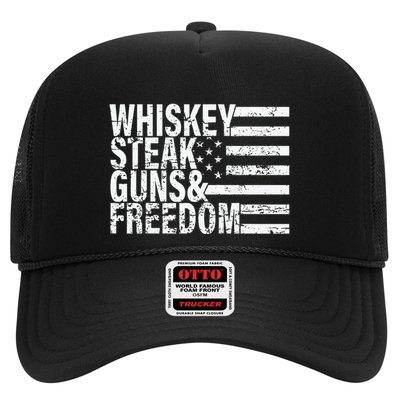 Whiskey Steak Guns And Freedom Pro America Trucker Hat
