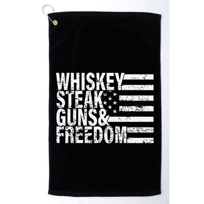 Whiskey Steak Guns And Freedom Pro America Golf Towel