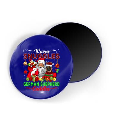 Warm Snuggles Ger Shepherd Cuddles Funny Santa Xmas Dog Gift Magnet