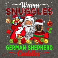 Warm Snuggles Ger Shepherd Cuddles Funny Santa Xmas Dog Gift Cotton Canvas Backpack