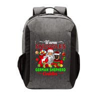 Warm Snuggles Ger Shepherd Cuddles Funny Santa Xmas Dog Gift Vector Backpack