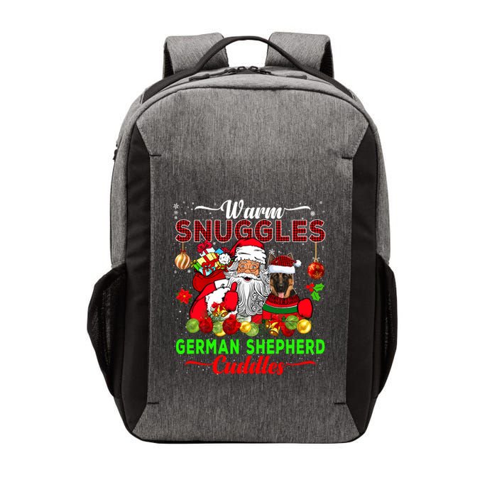 Warm Snuggles Ger Shepherd Cuddles Funny Santa Xmas Dog Gift Vector Backpack