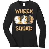 Wheek Squad Guinea Pig Ladies Long Sleeve Shirt