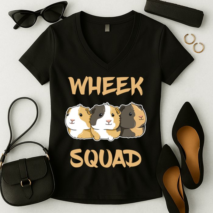 Wheek Squad Guinea Pig Women's V-Neck T-Shirt