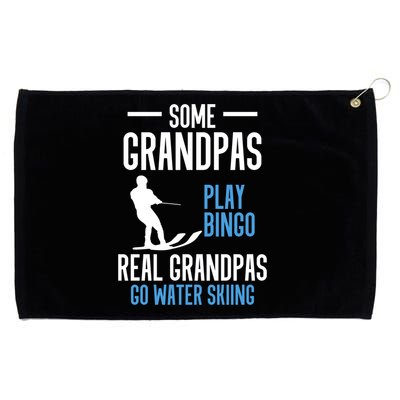 Water Ski Grandpa Skiing Waterski Waterskiing Holiday Waves Great Gift Grommeted Golf Towel