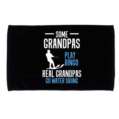 Water Ski Grandpa Skiing Waterski Waterskiing Holiday Waves Great Gift Microfiber Hand Towel