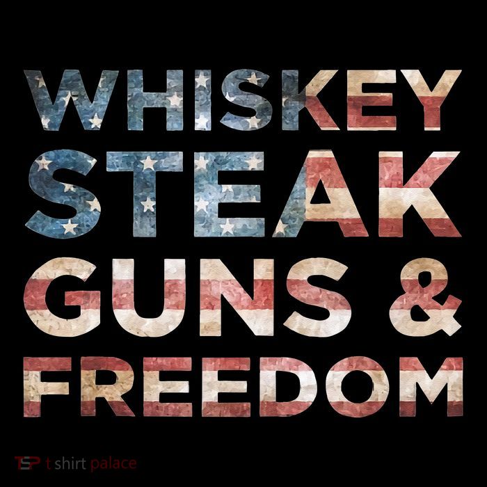 Whiskey Steak Guns And Freedom Patriotic US Flag 4th Of July Pom Pom 12in Knit Beanie