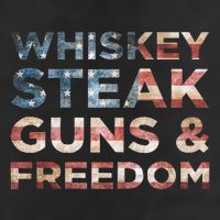 Whiskey Steak Guns And Freedom Patriotic US Flag 4th Of July Golf Towel