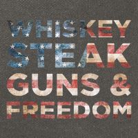 Whiskey Steak Guns And Freedom Patriotic US Flag 4th Of July Cotton Canvas Backpack