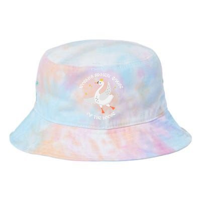 World's Silliest Goose On The Loose Funny Tie Dye Newport Bucket Hat