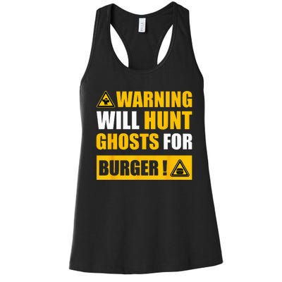 Warning Sign Ghost Hunting EVP Halloween Women's Racerback Tank