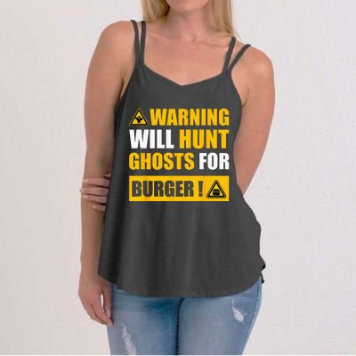 Warning Sign Ghost Hunting EVP Halloween Women's Strappy Tank