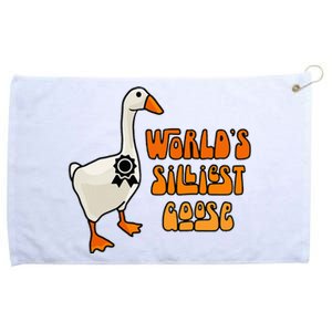 WorldS Silliest Goose Grommeted Golf Towel