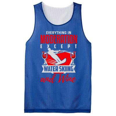 Water Ski Gift Funny Wine Lover Water Skiing Gift Mesh Reversible Basketball Jersey Tank