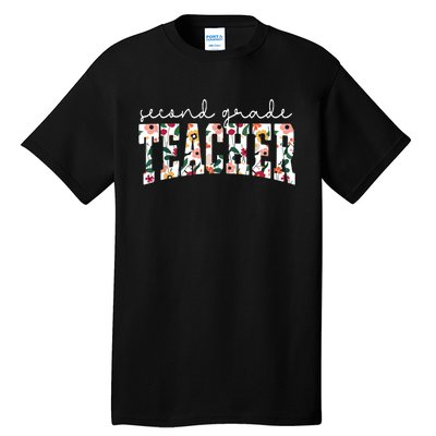 Wildflowers Second Grade Teacher Back To School 2nd Grade Tall T-Shirt