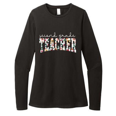 Wildflowers Second Grade Teacher Back To School 2nd Grade Womens CVC Long Sleeve Shirt