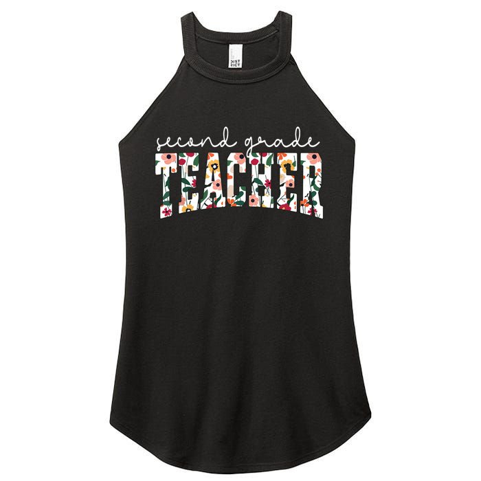 Wildflowers Second Grade Teacher Back To School 2nd Grade Women's Perfect Tri Rocker Tank