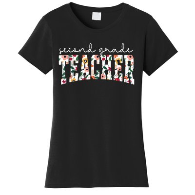 Wildflowers Second Grade Teacher Back To School 2nd Grade Women's T-Shirt