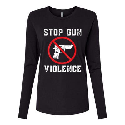 Womens Stop Gun Violence , End Gun Violence Womens Cotton Relaxed Long Sleeve T-Shirt