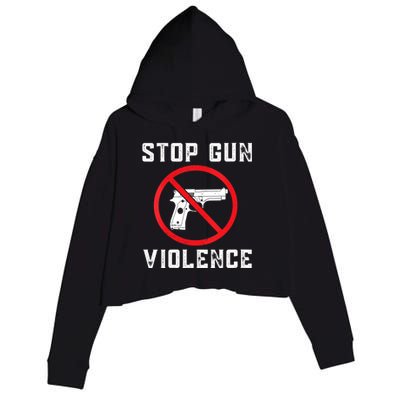 Womens Stop Gun Violence , End Gun Violence Crop Fleece Hoodie