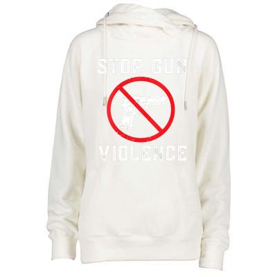 Womens Stop Gun Violence , End Gun Violence Womens Funnel Neck Pullover Hood