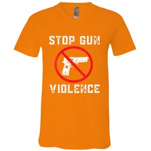 Womens Stop Gun Violence , End Gun Violence V-Neck T-Shirt