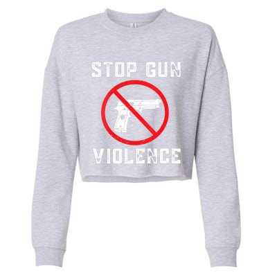 Womens Stop Gun Violence , End Gun Violence Cropped Pullover Crew