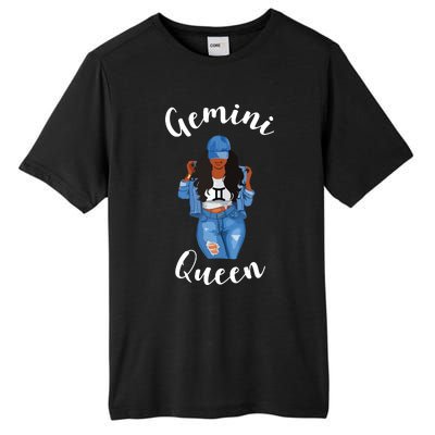 Womens Streetwise Gemini Queen Black Womens Zodiac Birthday May Tall Fusion ChromaSoft Performance T-Shirt