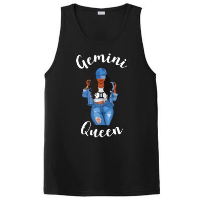 Womens Streetwise Gemini Queen Black Womens Zodiac Birthday May PosiCharge Competitor Tank