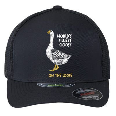 World's Silliest Goose On The Loose Flexfit Unipanel Trucker Cap